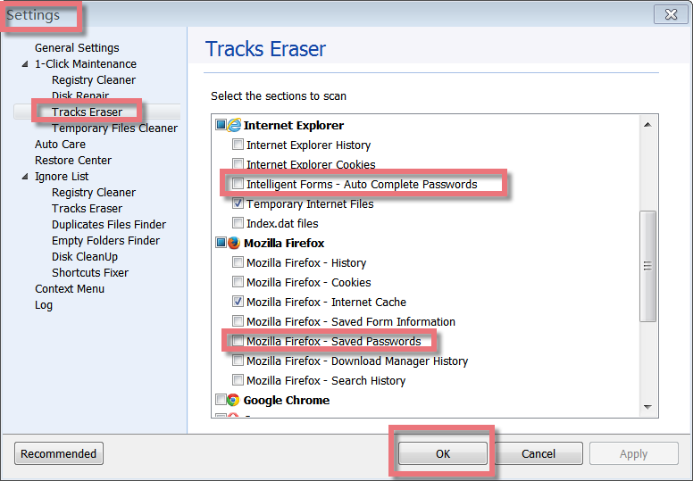 Track eraser online