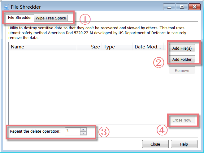 File shredder clearance programs